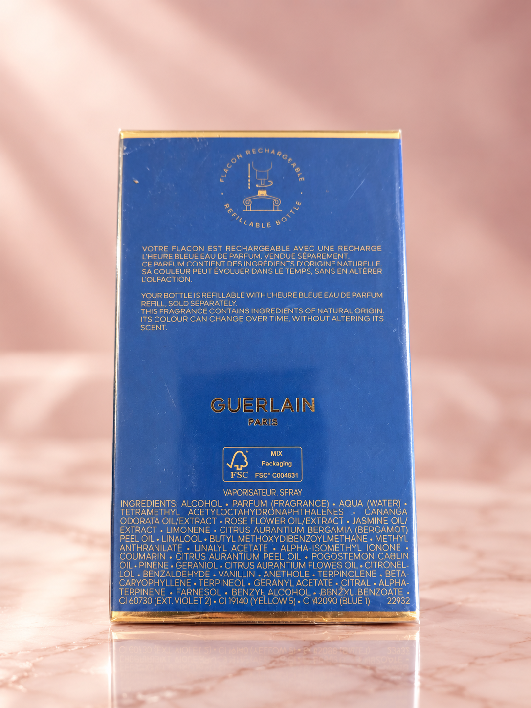 Guerlain L’Heure Bleue – Eau de Parfum Rechargeable 50 ml + Pochette Guerlain offerte