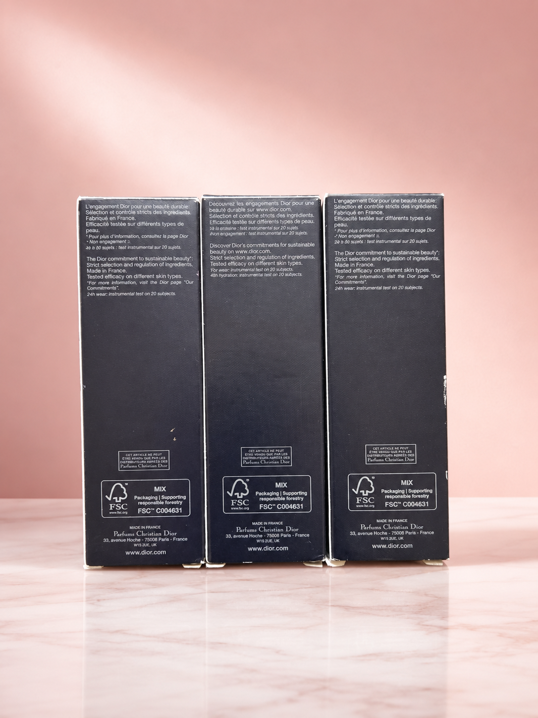 Lot de 3 Fonds de Teint Dior Forever 30 ml – 4W, 2N & 3.5N