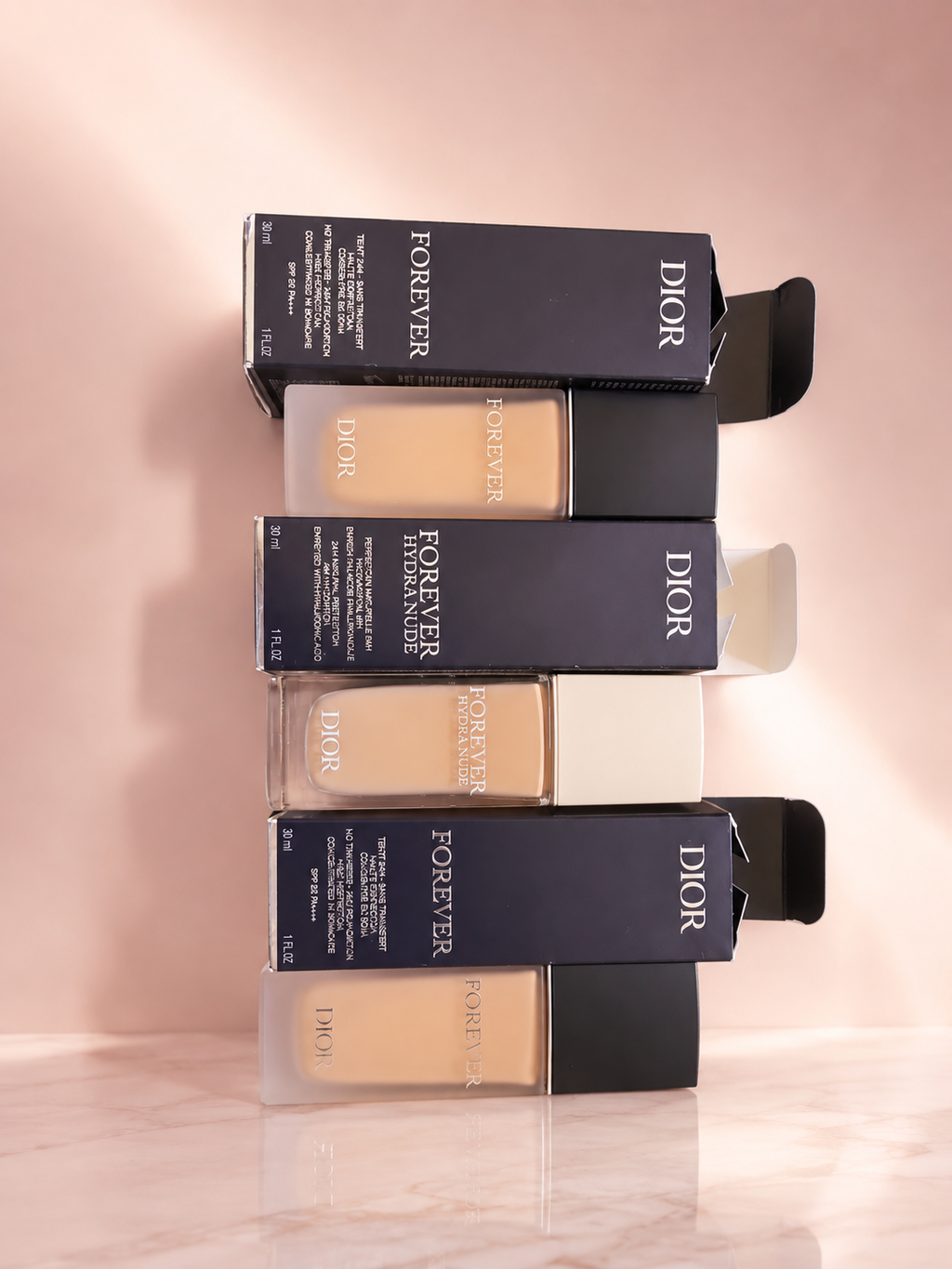 Lot de 3 Fonds de Teint Dior Forever 30 ml – 4W, 2N & 3.5N