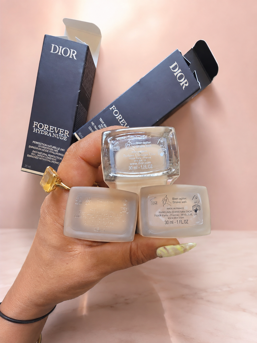 Lot de 3 Fonds de Teint Dior Forever 30 ml – 4W, 2N & 3.5N